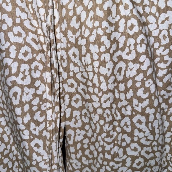 J Crew Ladies Cheetah Print Linen Pants Size 2 - Picture 2 of 5